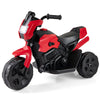 6V Kids 3-Wheel Ride on Motorbike with LED Headlight for Boys Girls Aged 37-72 Months-Red