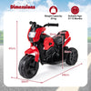6V Kids 3-Wheel Ride on Motorbike with LED Headlight for Boys Girls Aged 37-72 Months-Red
