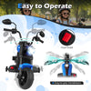 6V Kids Electric Motorbike with Detachable Training Wheels and Music-Navy