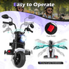 6V Kids Electric Motorbike with Detachable Training Wheels and Music-White