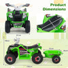 6V Kids Electric Quad with Removable Back Trailer Toddler Ride On ATV-Green
