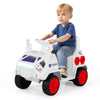 6V Kids Ride-on Car with Music with Radar and  Alarm Button-White & Red