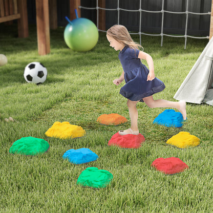 AIYAPLAY Balance Stepping Stones for Kids with Non-Slip Bottom in Multi Colour