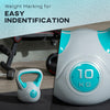 SPORTNOW Kettlebell, 10kg Kettle Bells with Handle for Home Gym Weight Lifting and Strength Training, Light Blue and Grey