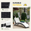 Outsunny Folding Sun Lounger, PE Rattan Garden Lounger Chair with Soft Padded Cushion, Ergonomic Curved Design Sun Bed for Balcony, Garden, Black