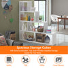 6-Cube Ladder Bookcase for Living Room Study Office-White