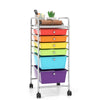 6 Drawers Storage Trolley with 4 Wheels for Makeup Beauty Salon-Multicolor