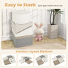 6 Piece Foam Climbing Toys for Toddlers with PU Leather Cover-White
