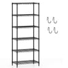 3/4/5/6-Tier Wire Shelving Unit Adjustable Metal Storage Shelves with V-shaped Shelving Rack-6-Tier