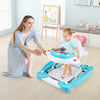 6 in 1 Adjustable Baby Walker Folding Baby Activity Center with Music Lights-Green