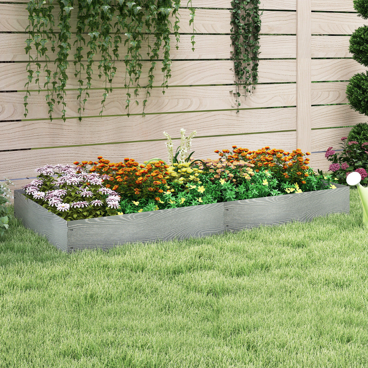 6-Pack 600 cm Galvanized Metal Landscape Edging for Lawn Pathway