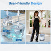 6 Packs Reusable Round/Rectangular Mop Pads Compatible with Sweeper Mops (Not Included)-Size 1