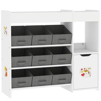 AIYAPLAY Kids Toy Storage in White