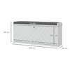 HOMCOM 10-Shoe Storage Bench, with Padded Top Seat - White/Grey