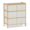 6-Drawer Dresser with 6 Foldable Fabric Drawers -Natural
