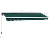 Outsunny Manual Retractable Awning, 3.5x2.5 m-Green