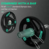 SPORTNOW Two 10kg Olympic Weight Plates, Tri-Grip Rubber-Coated Barbell Weights, with 5cm Holes, for Home, Gym, Office