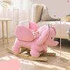 AIYAPLAY Kids Rocking Horse, Baby Ride on Elephant Rocker with Safety Belt and Sound for Toddlers 18 to 36 Months, Pink