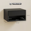 HOMCOM Floating Bedside Tables Set of 2, Wall Mounted Nightstand, Black