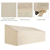 Outsunny 600D Oxford Cloth Garden Furniture Cover Waterproof, 3 Seater Sofa Protector for Patio, Outdoor, Beige, 218 x 111 x 63-101 cm