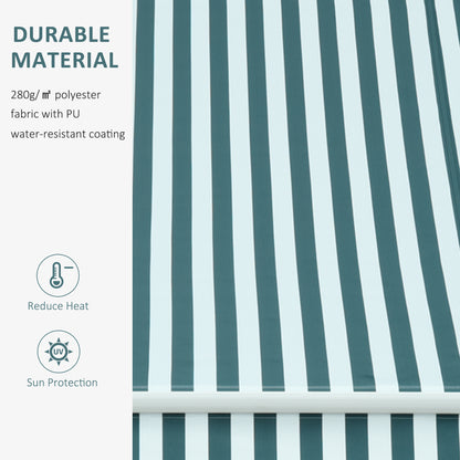 Outsunny Patio Awning in Green and White