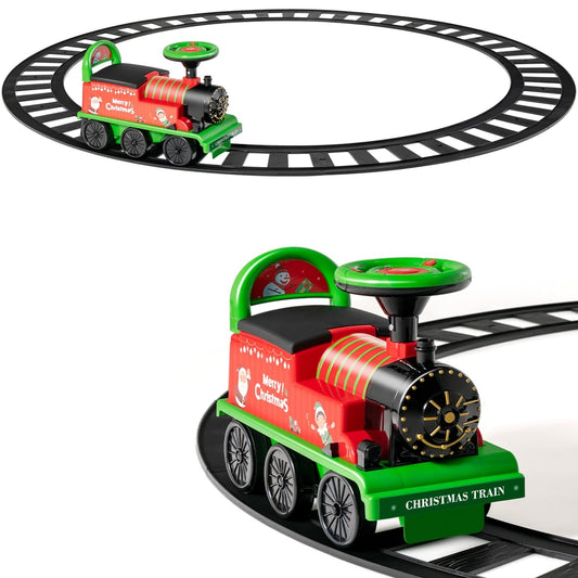 6V Battery Powered Electric Ride On Car on a black track