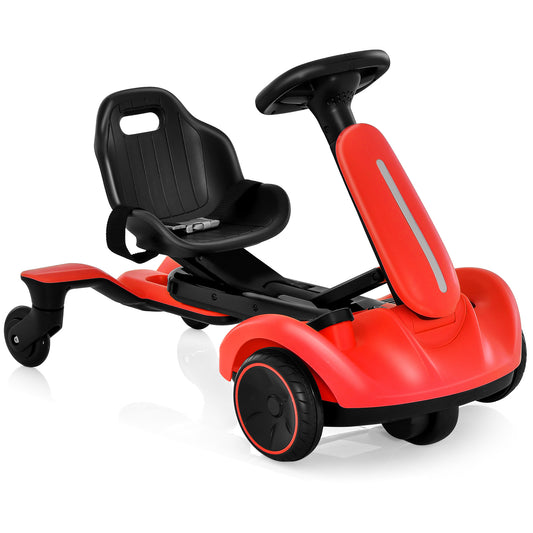 6V Electric Ride on Drift Car in red with black seat and steering wheel