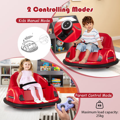 6V Kids Ride on Battery Powered Bumping Car in Red