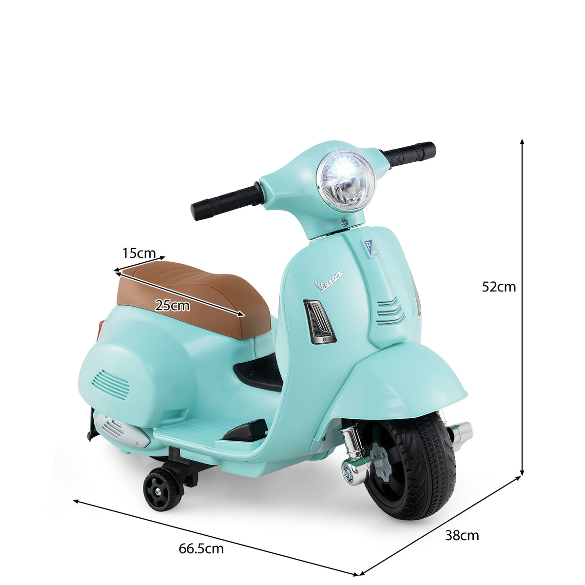 6V Kids Ride on Motorcycle Vespa Licensed in Green