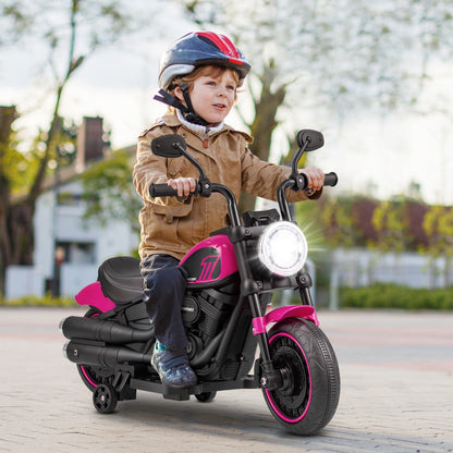 6V Kids Ride On Motorcycle in Pink