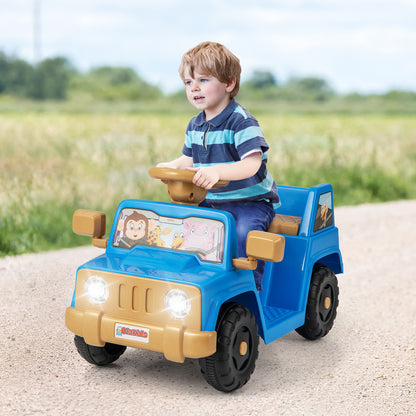 6V Kids Riding Toy with Sound Effects One-Button Start in Navy