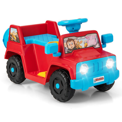 6V Kids Riding Toy with Sound Effects One-Button Start in Red
