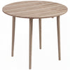 HOMCOM Folding Dining Table for 4, Round Drop Leaf Table, Modern Space Saving Small Kitchen Table with Wood Legs for Dining Room, Natural