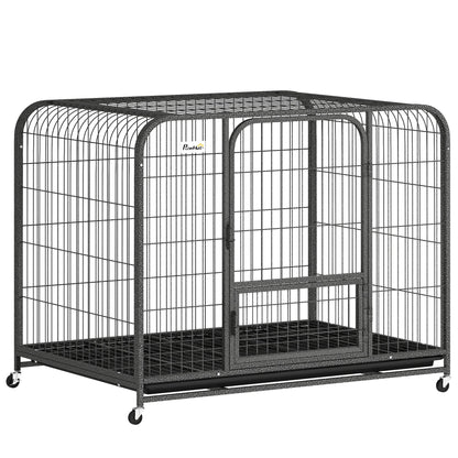 PawHut Heavy Duty Dog Crate,109 x 72 x 85 cm, Large Dog Cage for Small to Large Breeds