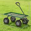 Outsunny Garden Trolley Cart, Heavy Duty Garden Cart with Metal Frame, 10