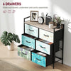 HOMCOM 6-Drawer Chest of Drawers - Blue