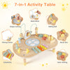 7-in-1 Toddler Activity Table with Bead Maze and Music Box