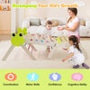 7-in-1 Triangle Set for Kids Frog Climbing Frame with Ramp and Foldable Triangle-Colorful