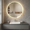 70 CM Round LED Lighted Mirror Wall Mounted with 2 lighting Sources