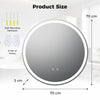 70 CM Round LED Lighted Mirror Wall Mounted with 2 lighting Sources