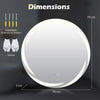 70 cm Round LED Bathroom Mirror with Memory Function