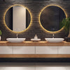 70 cm Round LED Lighted Mirror Wall Mounted Bathroom Mirror