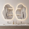 70 x 50 CM Irregular LED Bathroom Mirror with 3 Light Colors