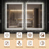 70 x 50 CM LED Rectangular Wall Bathroom Mirror with Anti-fog