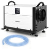 50/70L/Day Industrial Dehumidifier with Pump and Drain Hose-White-70L