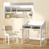 AIYAPLAY Kids Desk and Chair Set, Children Study Table with Storage and Shelves for Study Room, Gift for 3-8 Years, Natural