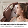 Electric Shiatsu Massage Chair with SL Track, Bluetooth, Heat and Airbag-Brown