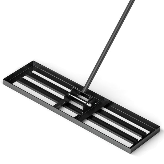 75/91/106 x 25cm Lawn Leveling Rak with ergonomic handle, showing the flat rake head and long handle