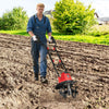 750W Powerful Foldable Garden Rototiller for Lawn Soil Digging-Red