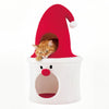 75CM Modern Cute Cat Tower with Enclosed Padded Top Perch and Condo-White & Red